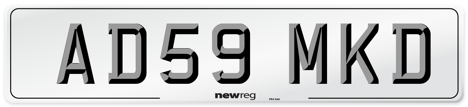 AD59 MKD Number Plate from New Reg